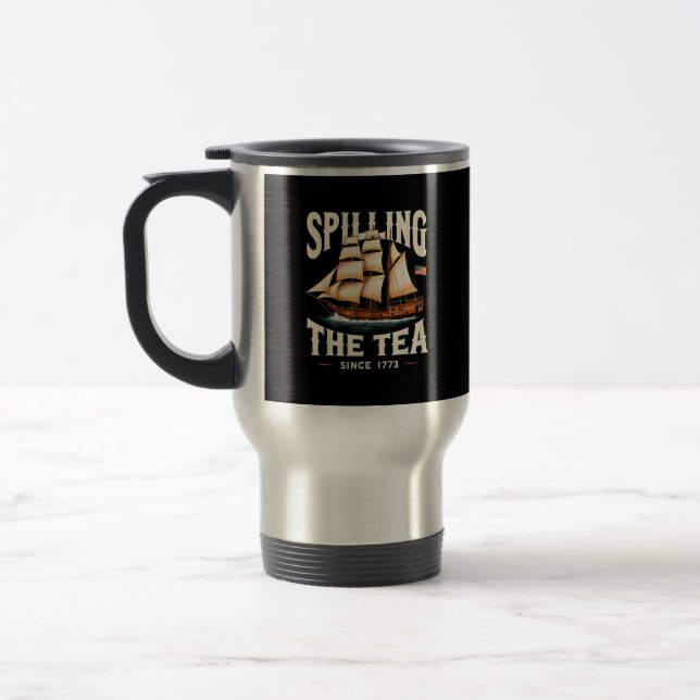 Spilling the Tea sedan 1773 4 juli Retro USA Resemugg (Vänster)