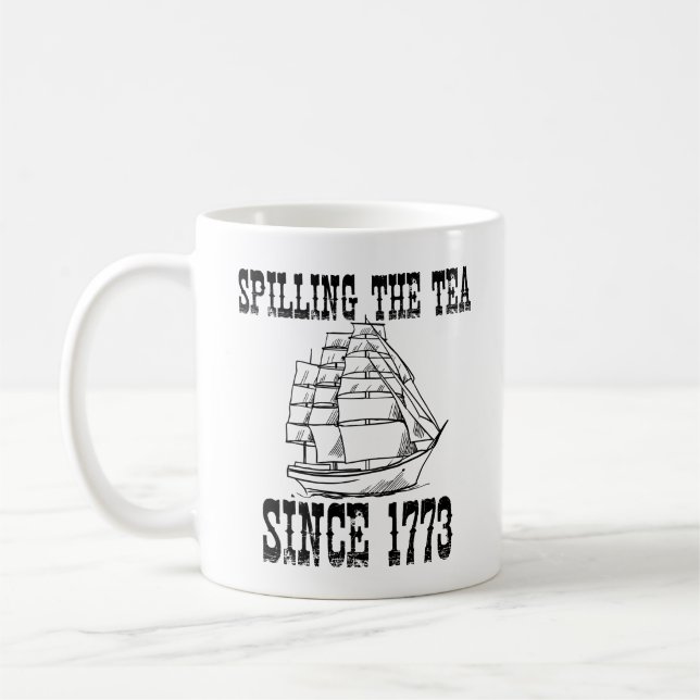 Spilling the Tea sedan 1773. Kaffemugg (Vänster)