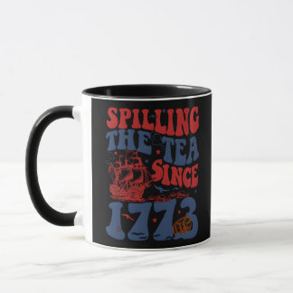 Spilling the Tea Sedan 1776 Amerikanska patriotisk Mugg