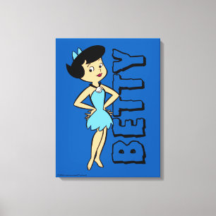 Spillror för Flintstones   Betty Canvastryck
