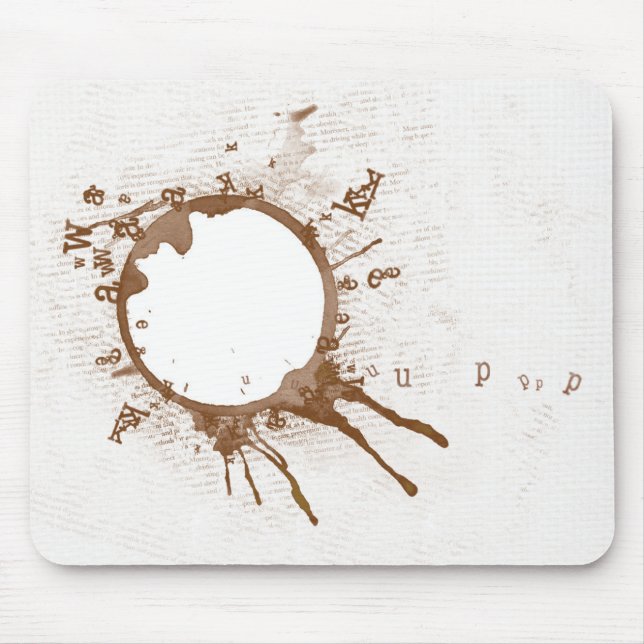 Spillt kaffe Mousepad Musmatta (Framsidan)