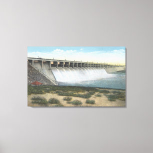 Spillway för amerikannedgångfördämning, Oregon Canvastryck
