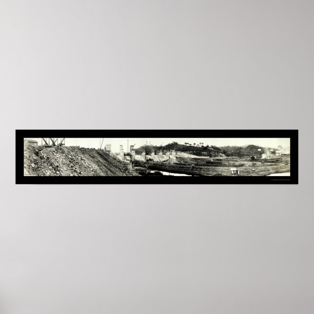 Spillway Panama Canal Photo 1913 Poster (Framsidan)