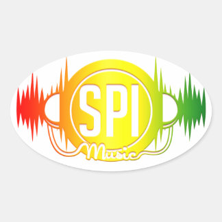 SPIMUSICINC Logotyp Multi - Stämmer Ovalt Klistermärke