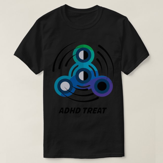 Spin Storm Leksak Hand Spinner ADHD Awareness T Shirt (Design framsida)