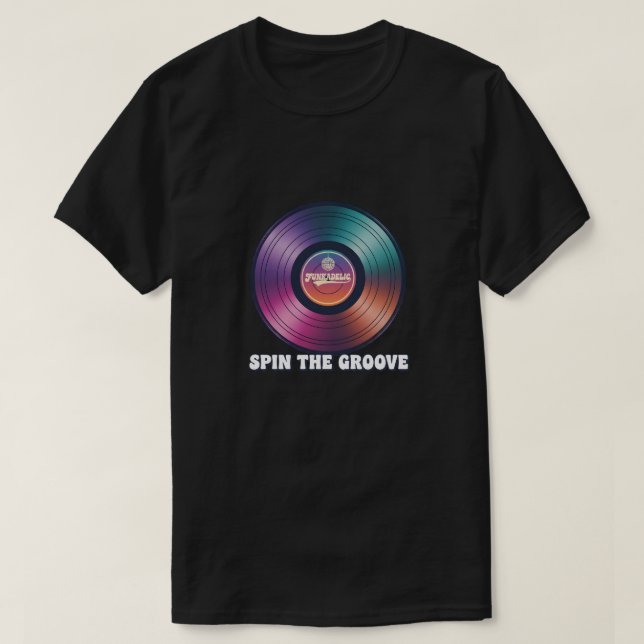 Spin the groove t shirt (Design framsida)