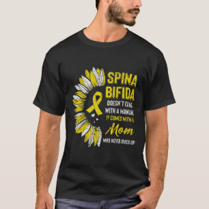 Spina Bifida Awareness Mamma Mor Solros Gult T Shirt