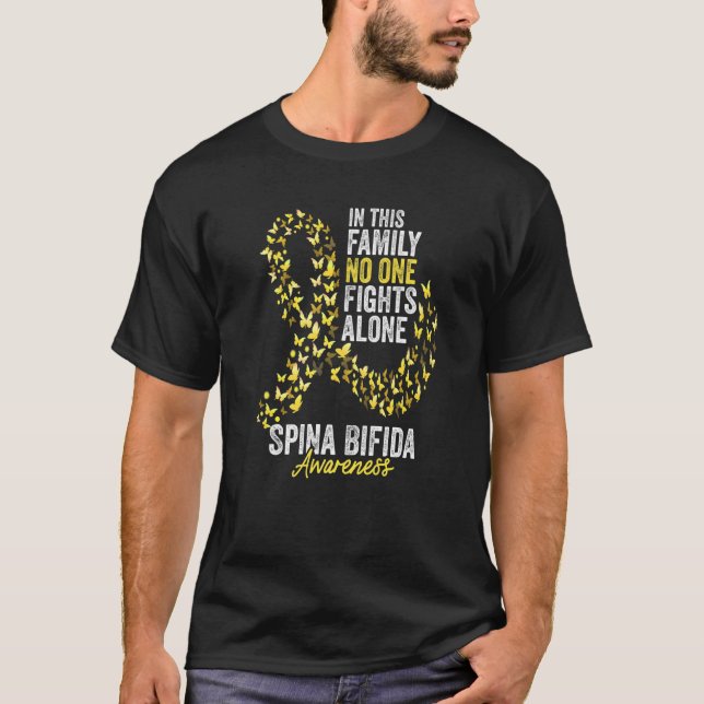 Spina Bifida Awareness Month Butterflies Yellow Ri T Shirt (Framsida)