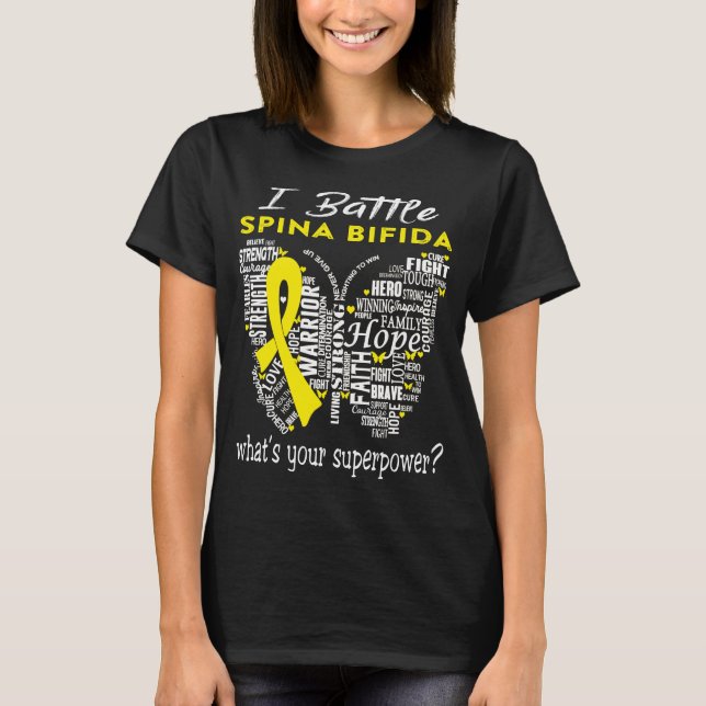 Spina Bifida Awareness Month Ribbon Gifts T Shirt (Framsida)