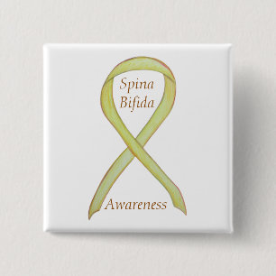 Spina Bifida Gult Awareness Ribbon Stift Knapp