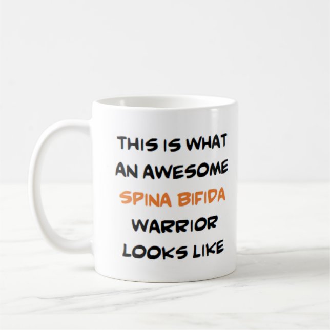 Spina bifida-krigare, fantastisk kaffemugg (Vänster)