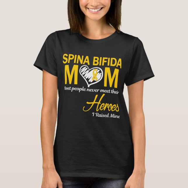 Spina Bifida Mamma I tog upp gruva T Shirt (Framsida)