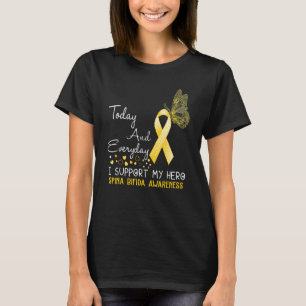 Spina Bifida-medvetande jag stöder min Hero Butter T Shirt