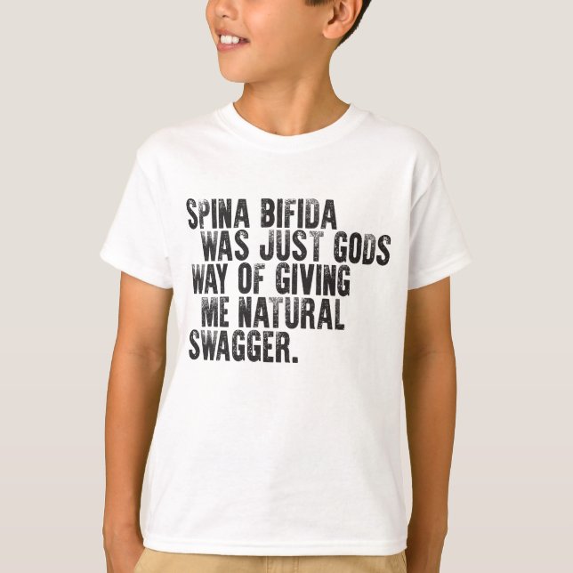 Spina Bifida medvetenhet T Shirt (Framsida)
