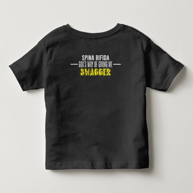 Spina Bifida medvetenhet T-shirt (Baksida)