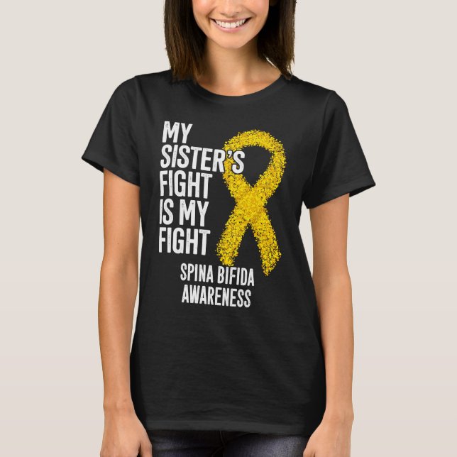 Spina Bifida min syster kämpar mot Spina B T Shirt (Framsida)