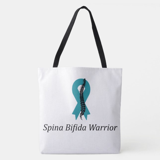 Spina Bifida Warrior Disability Friendly Tote Bag Tygkasse (Framsida)