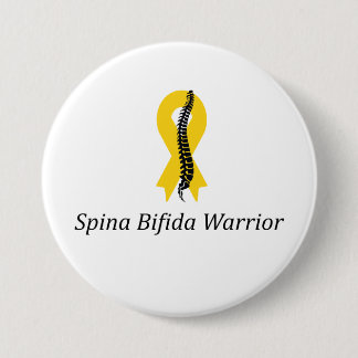 Spina Bifida Warrior Pin Button med Gult Ribbon Knapp