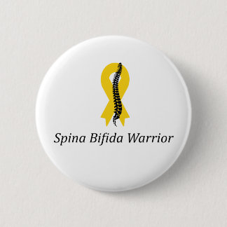 Spina Bifida Warrior Pin Button med Gult Ribbon Knapp