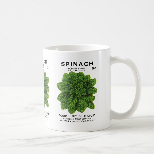 Spinach Seed Packet Label Kaffemugg (Höger)