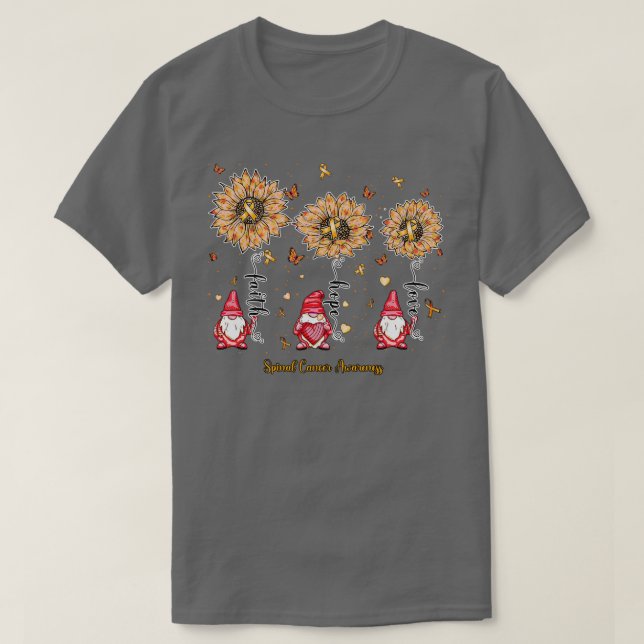 Spinal Awareness gnome-tron hoppas solros T Shirt (Design framsida)