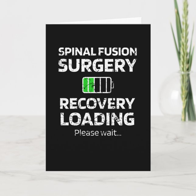 Spinal Fusion Recovery Gifter Ryggradskirurgi Lumb Kort (Framsida)