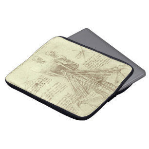 Spinal spalt för mänsklig anatomi efter Leonardo d Laptop Sleeve
