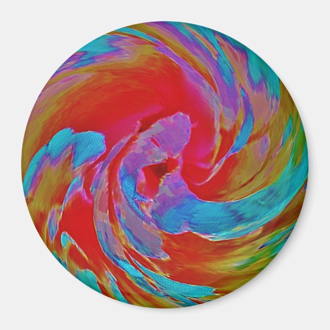 Spinart! Fluorescerande Blommigt Magnet (Framsidan)