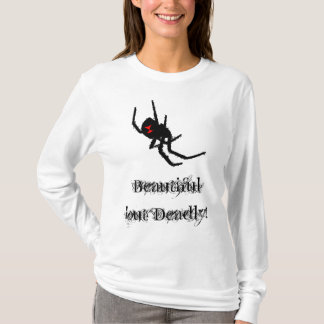 Spindel-härlig svart änka men dödligt t shirt