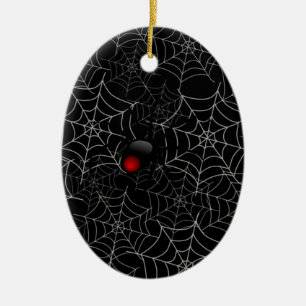 spindel julgransprydnad keramik