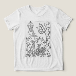 spindel med fantasinblommor t shirt