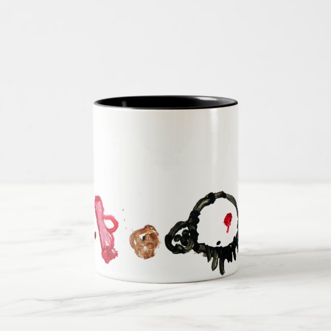 Spindel med mjölk och kakan Två-Tonad mugg (Center)