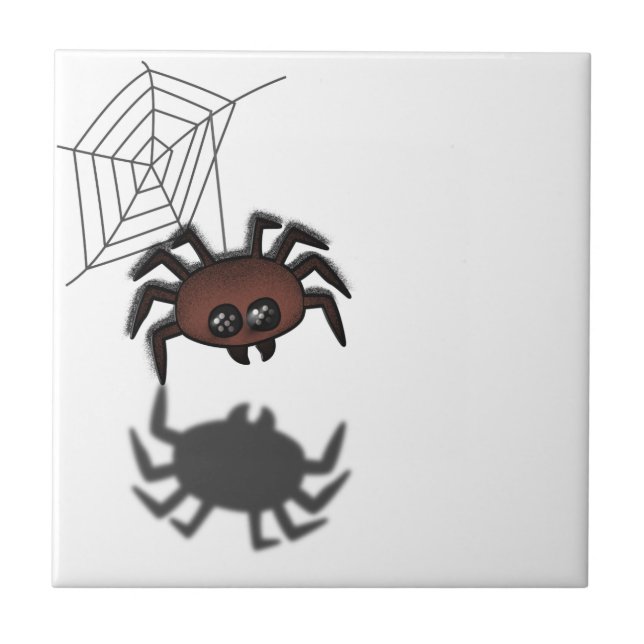 Spindel mig Halloween Kakelplatta (Framsidan)