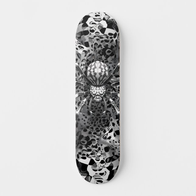 Spindel och spindelnät Unikt utformat skateboard (Framsida)