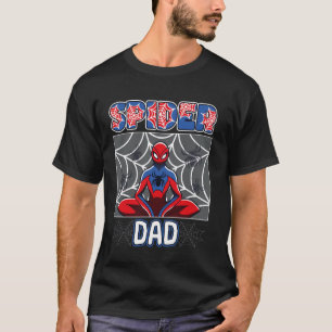 Spindel Pappa Spindel Tema Födelsedagsfest Familj T Shirt