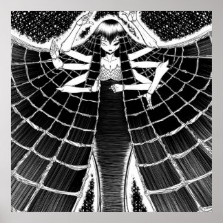 Spindelägarens gåva | Cute Spider-grafik Poster