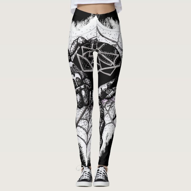 Spindeldamasker Leggings (Framsida)