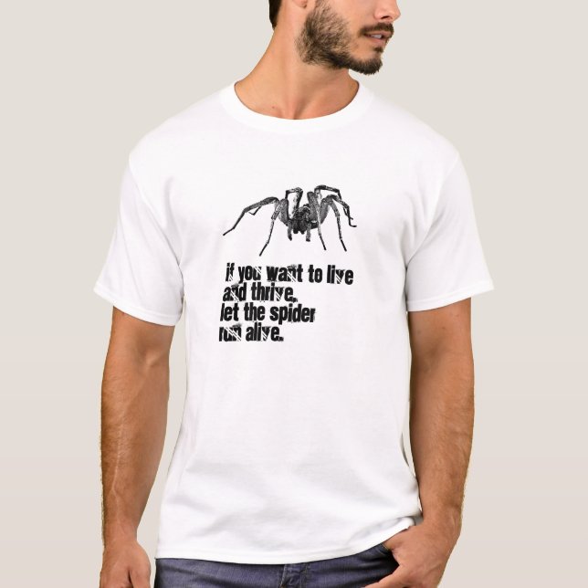 Spindeldirektiv ordspråk design t shirt (Framsida)