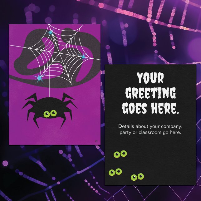 Spindelkort eller inbjudan för Cute Halloween (Skapare uppladdad)