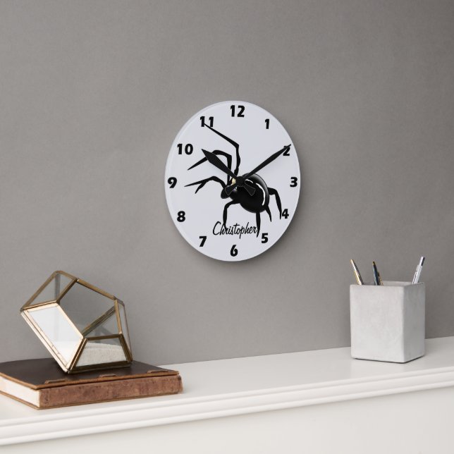Spindeln Design Personlig Rund Klocka (Kontor)