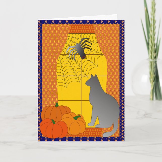 Spindeln och katten kort (Framsida)