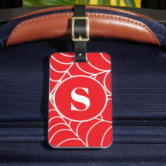Spindelnät Anpassad Personlig Initial Lägg Till Na Bagagebricka