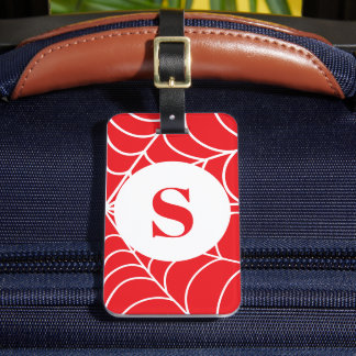 Spindelnät Anpassad Personlig Initial Lägg Till Na Bagagebricka