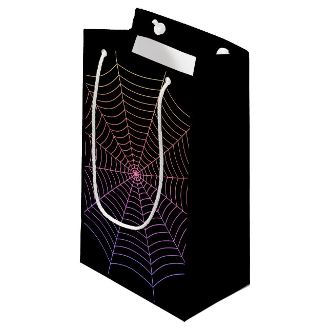 Spindelnät Black lila orange Halloween mönster (Framsidan Vinklad)