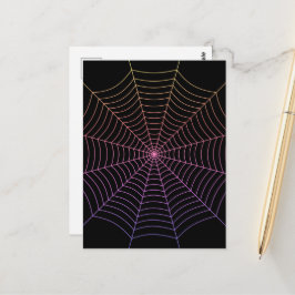 Spindelnät Black lila orange Halloween mönster Vykort