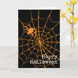 Spindelnät Creepy Halloween-hälsningskort Kort