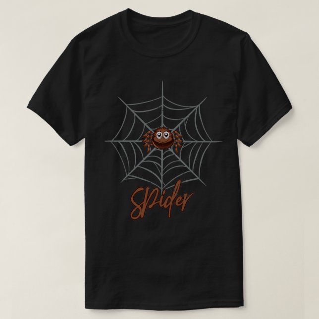 Spindelnät Cute Animal Spider T Shirt (Design framsida)