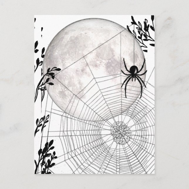 Spindelnät, Full Moon, Iconic gotiic, Gothic Gifts Vykort (Framsida)