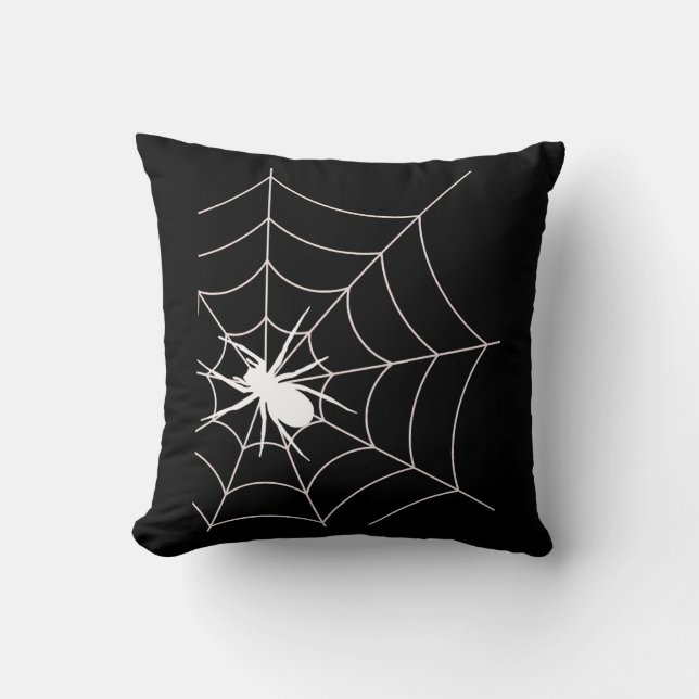 Spindelnät Gravid annons Halloween Kudde (Framsida)