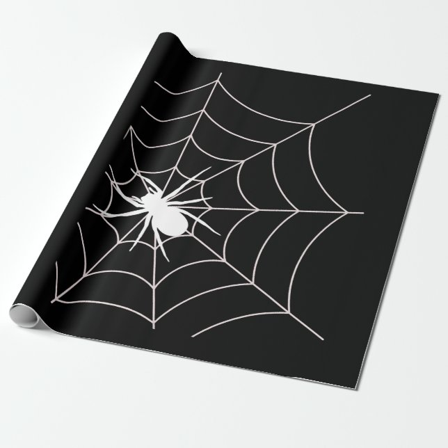 Spindelnät Gravid annons Halloween Presentpapper (Utrullad)